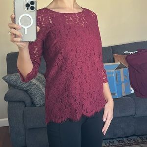 2 for 1 The Limited red lace top & layering tank